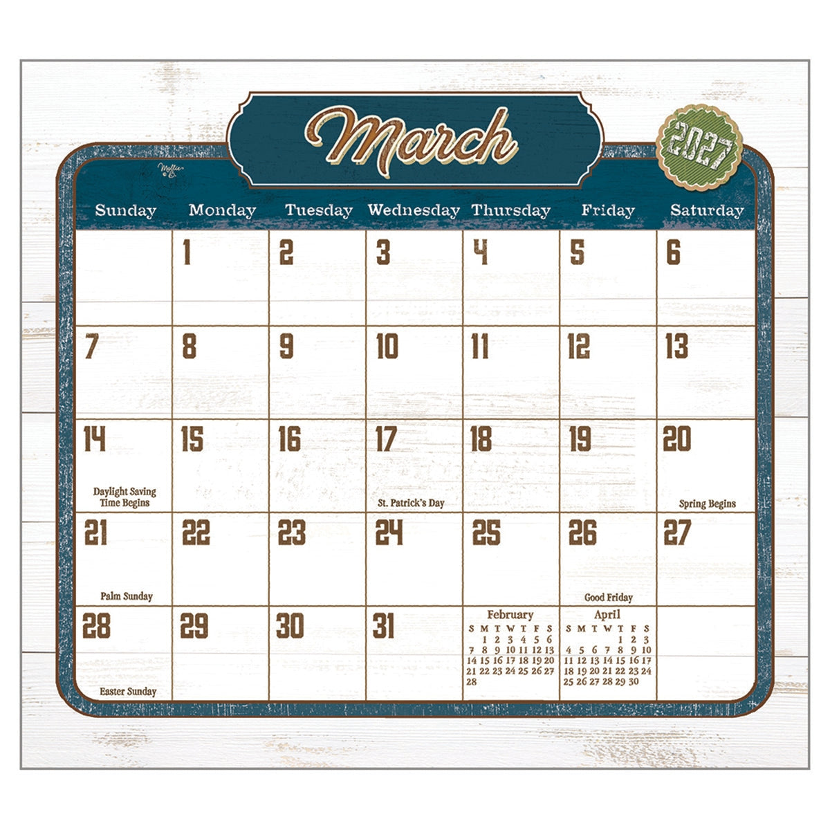 2027 Farm To Table - Deluxe Wall Calendar by Mollie B