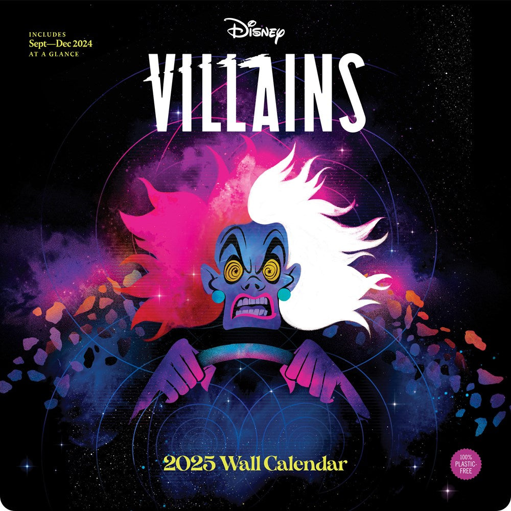 2025 Disney Villains - Square Wall Calendar