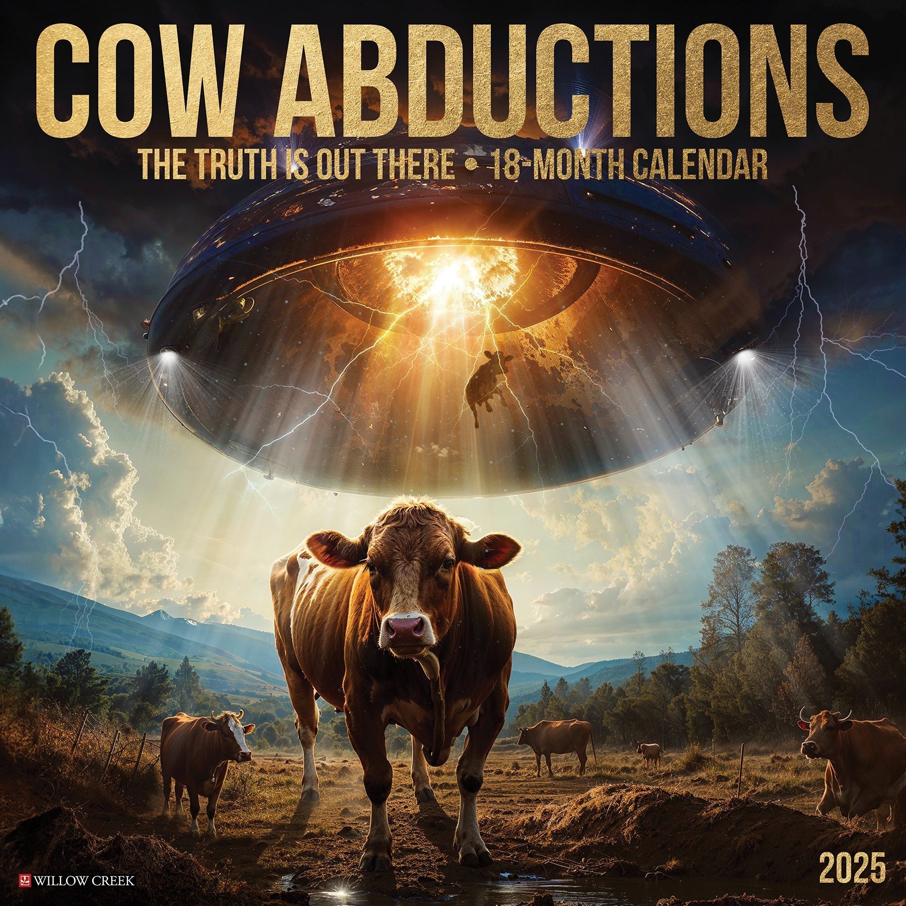 2025 Cow Abductions - Square Wall Calendar (US Only)