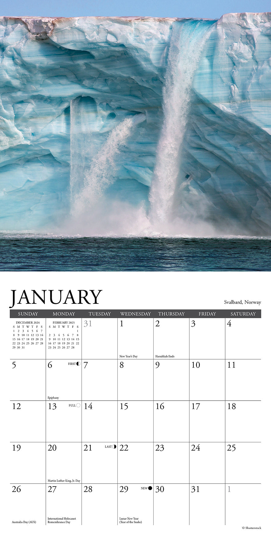 2025 Waterfalls - Mini Wall Calendar (US Only)