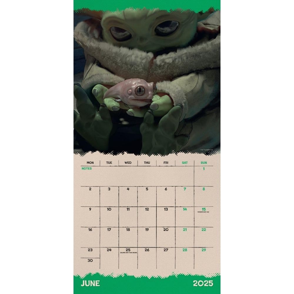 2025 Star Wars The Mandalorian Grogu - Square Wall Calendar