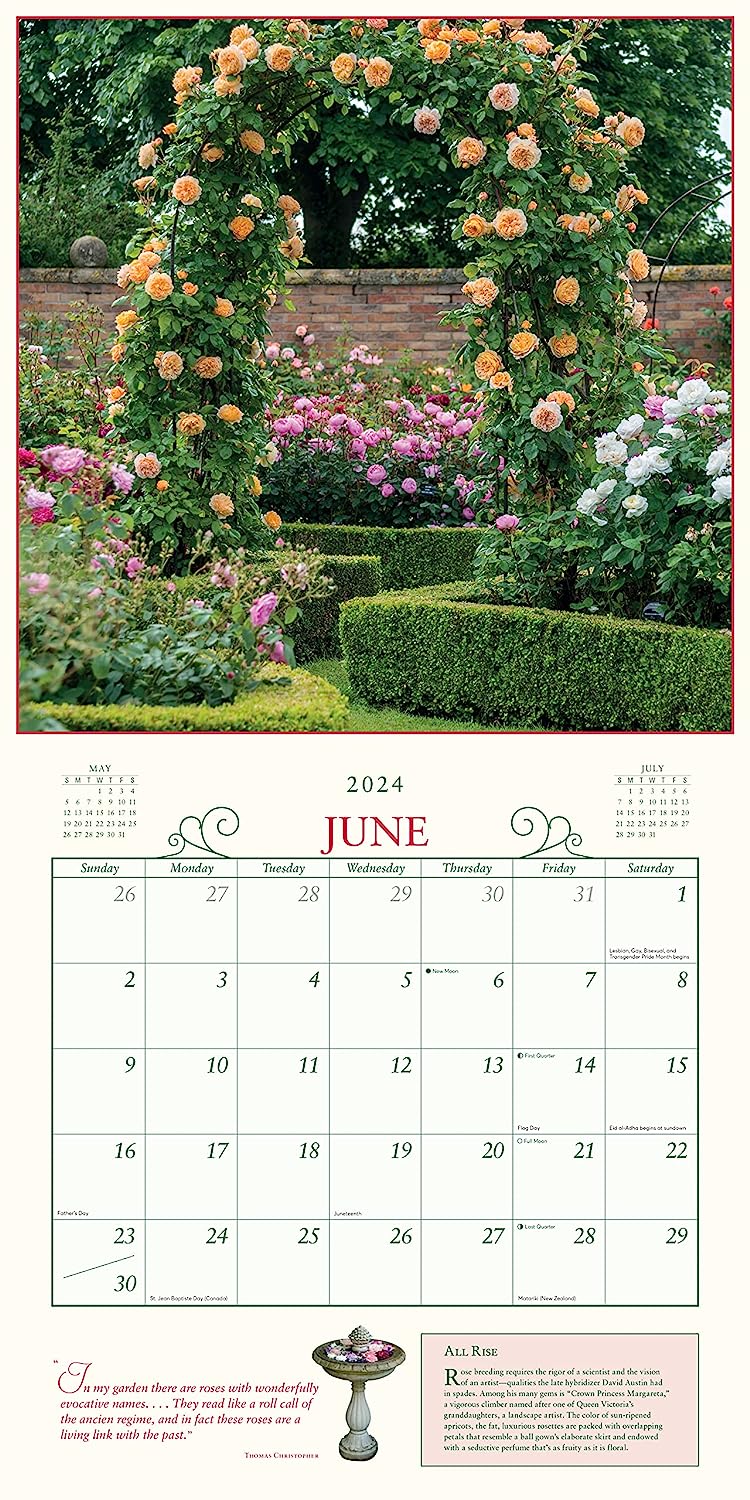 2024 Secret Garden - Square Wall Calendar