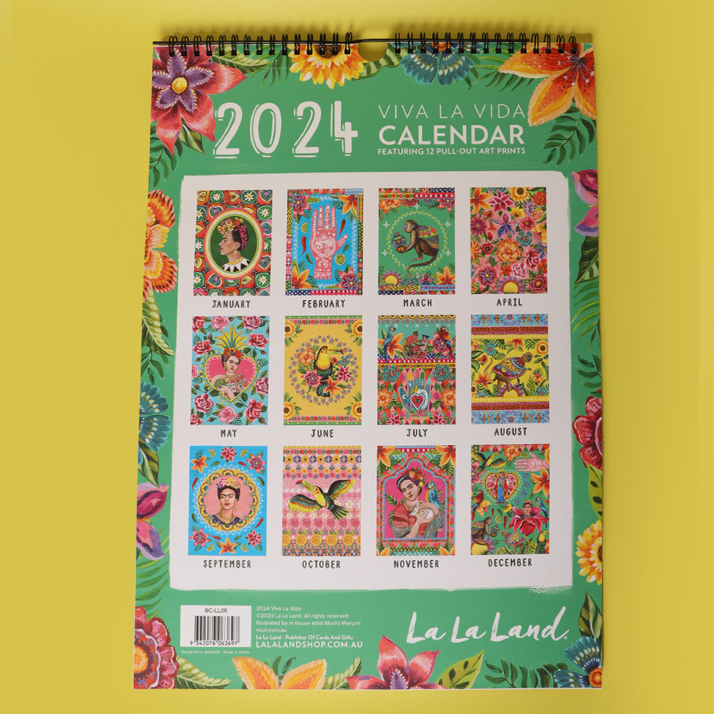 2024 Viva La Vida by LaLa Land - Dulxe A3 Wall Calendar