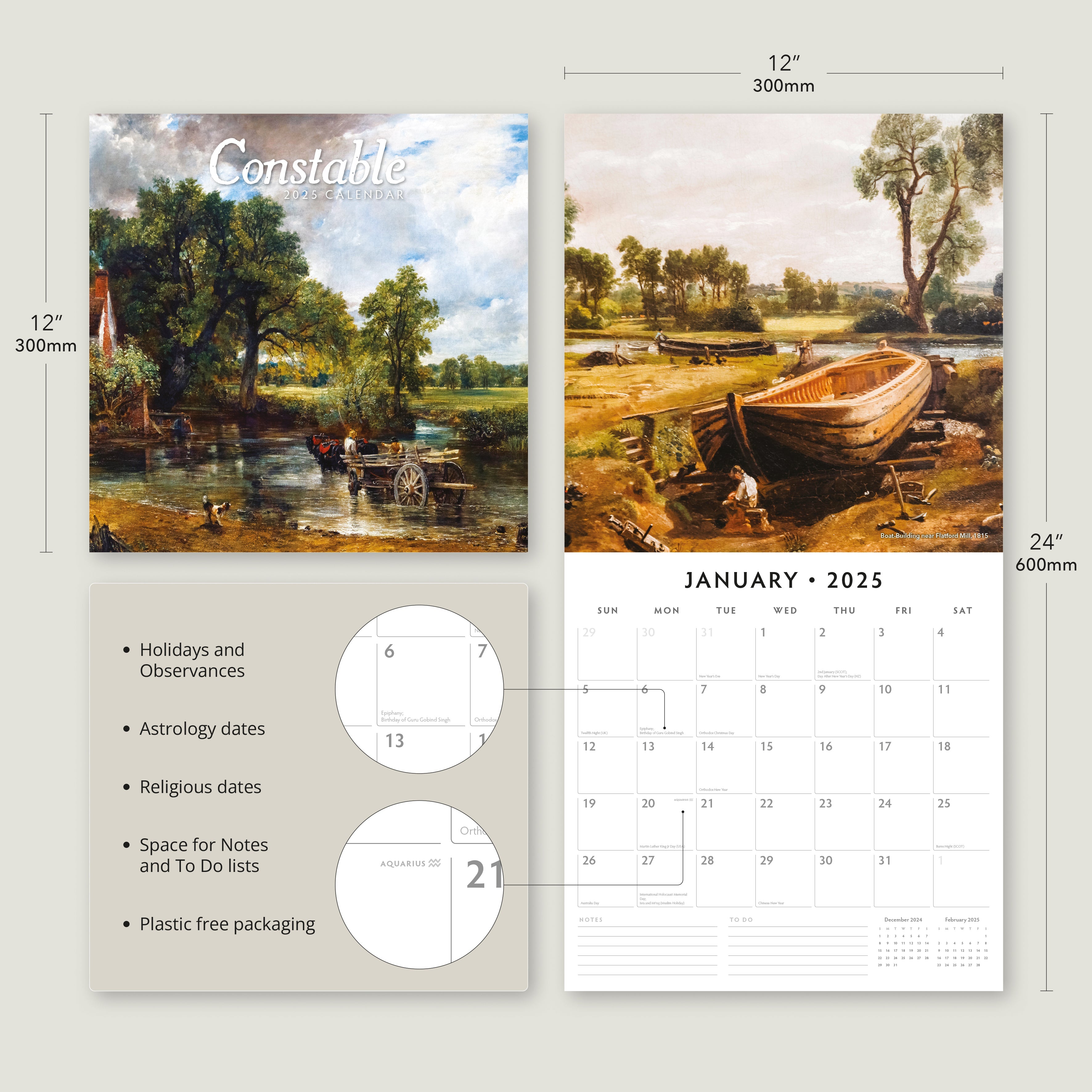2025 Constable - Square Wall Calendar