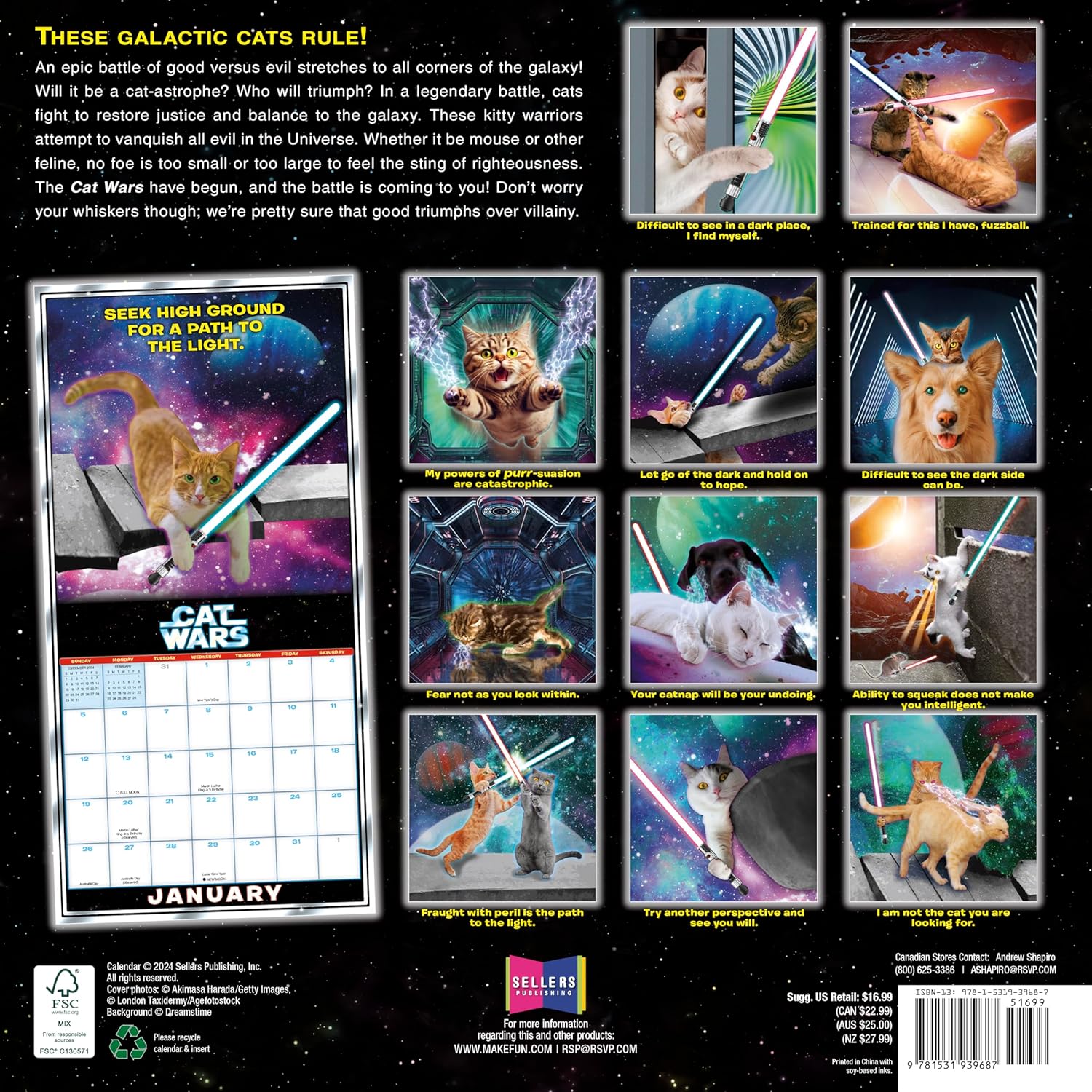 2025 Cat Wars - Square Wall Calendar