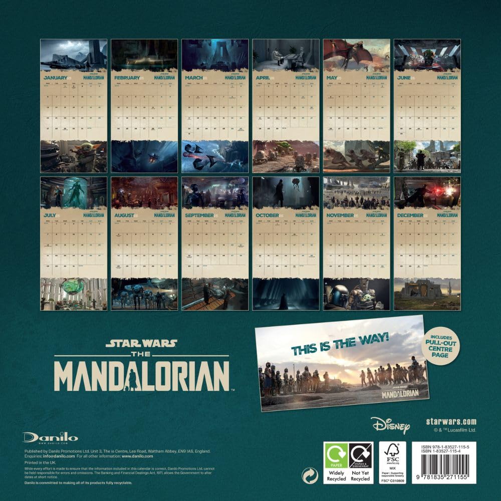 2025 Star Wars The Mandalorian - Square Wall Calendar