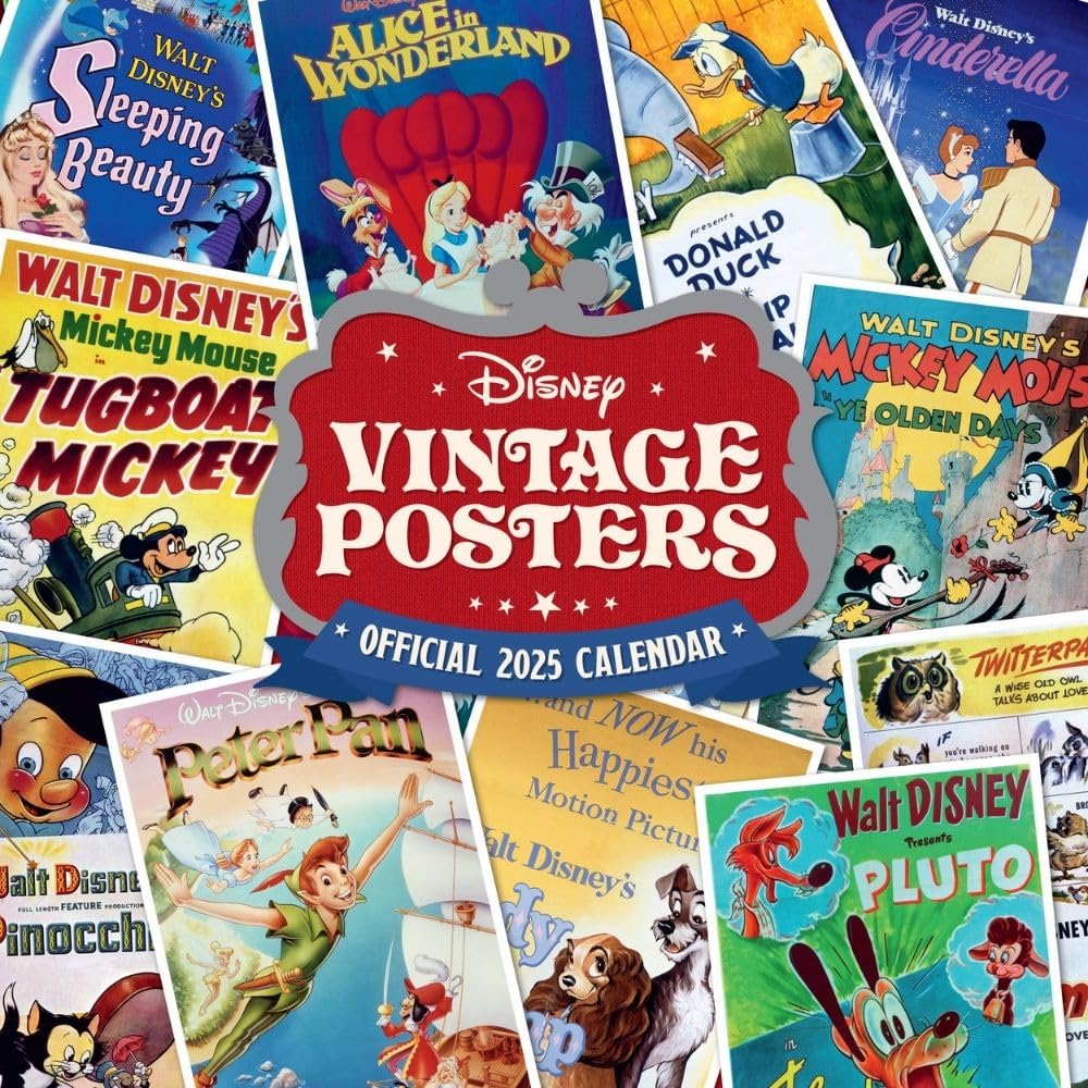 2025 Disney Vintage Posters - Square Wall Calendar