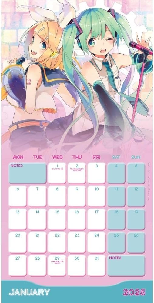 2025 Hatsune Miku - Square Wall Calendar