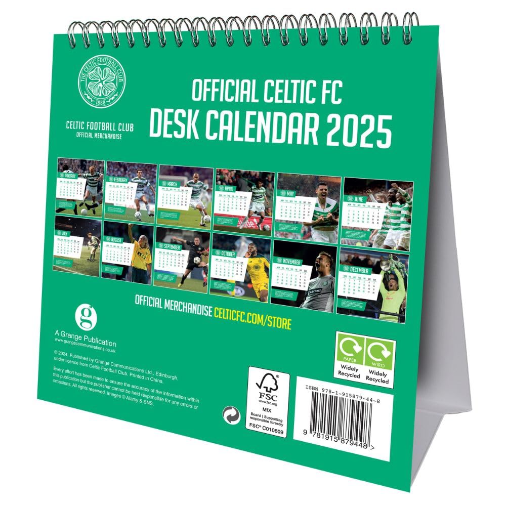 2025 Celtic Fc - Desk Easel Calendar