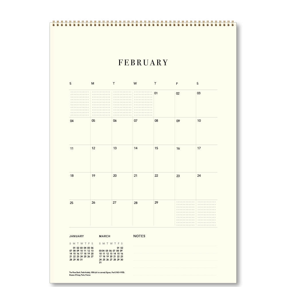 2024 Pointillism - Deluxe Wall Calendar