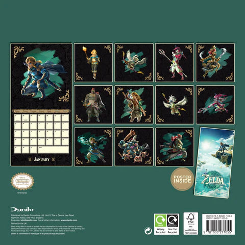 2024 The Legend Of Zelda - Square Wall Calendar  SOLD OUT