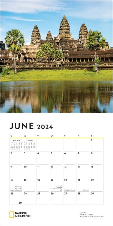 2024 National Geographic: World Travel - Square Wall Calendar  SOLD OUT