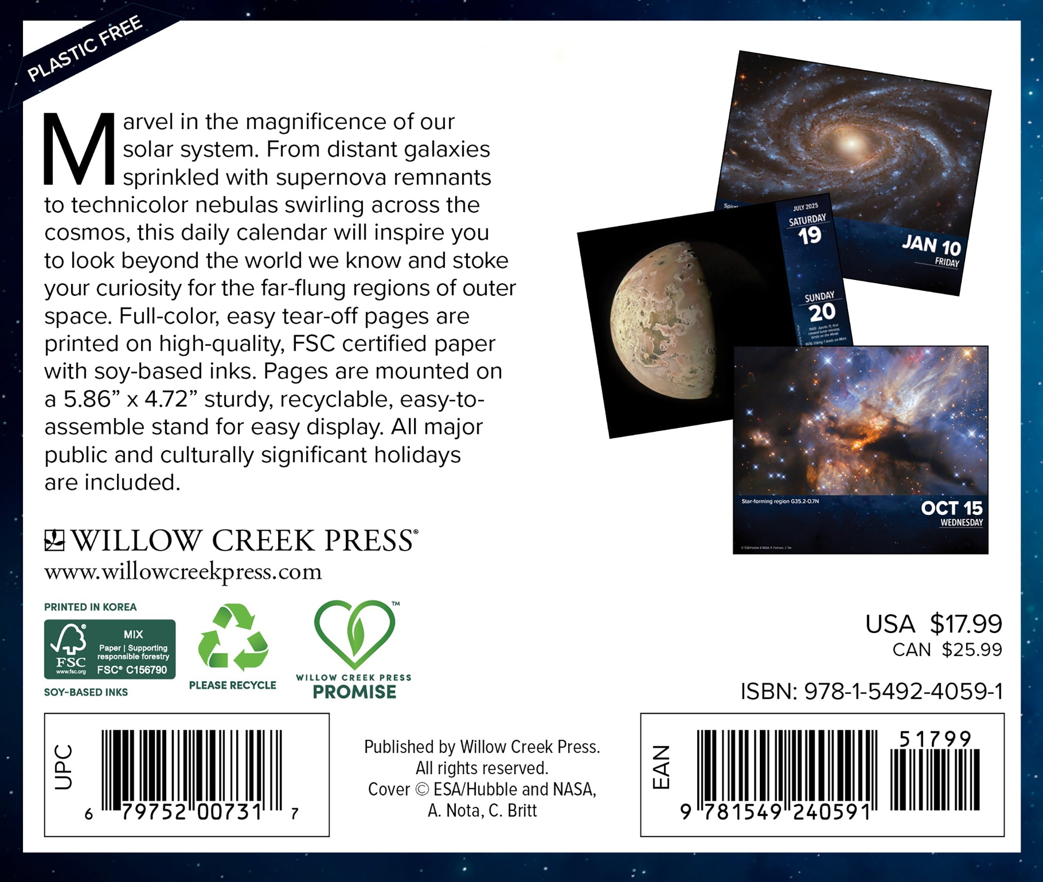 2025 Astronomy - Daily Boxed Page-A-Day Calendar (US Only)