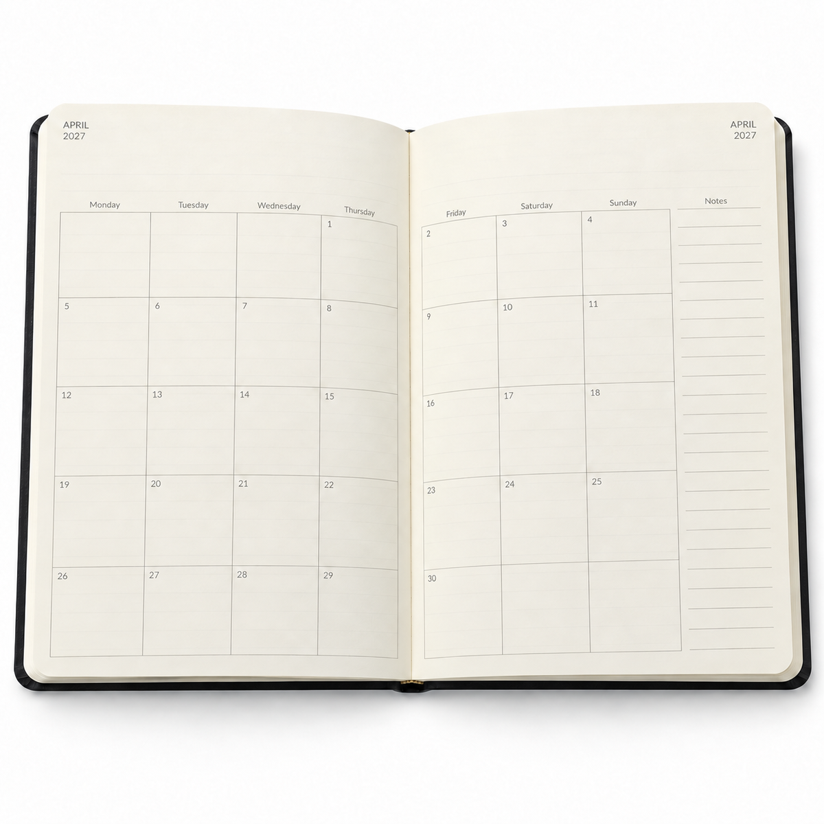 Personalised 2027 A5 Daily & Monthly Appointment Planner - Hard Cover Diary
