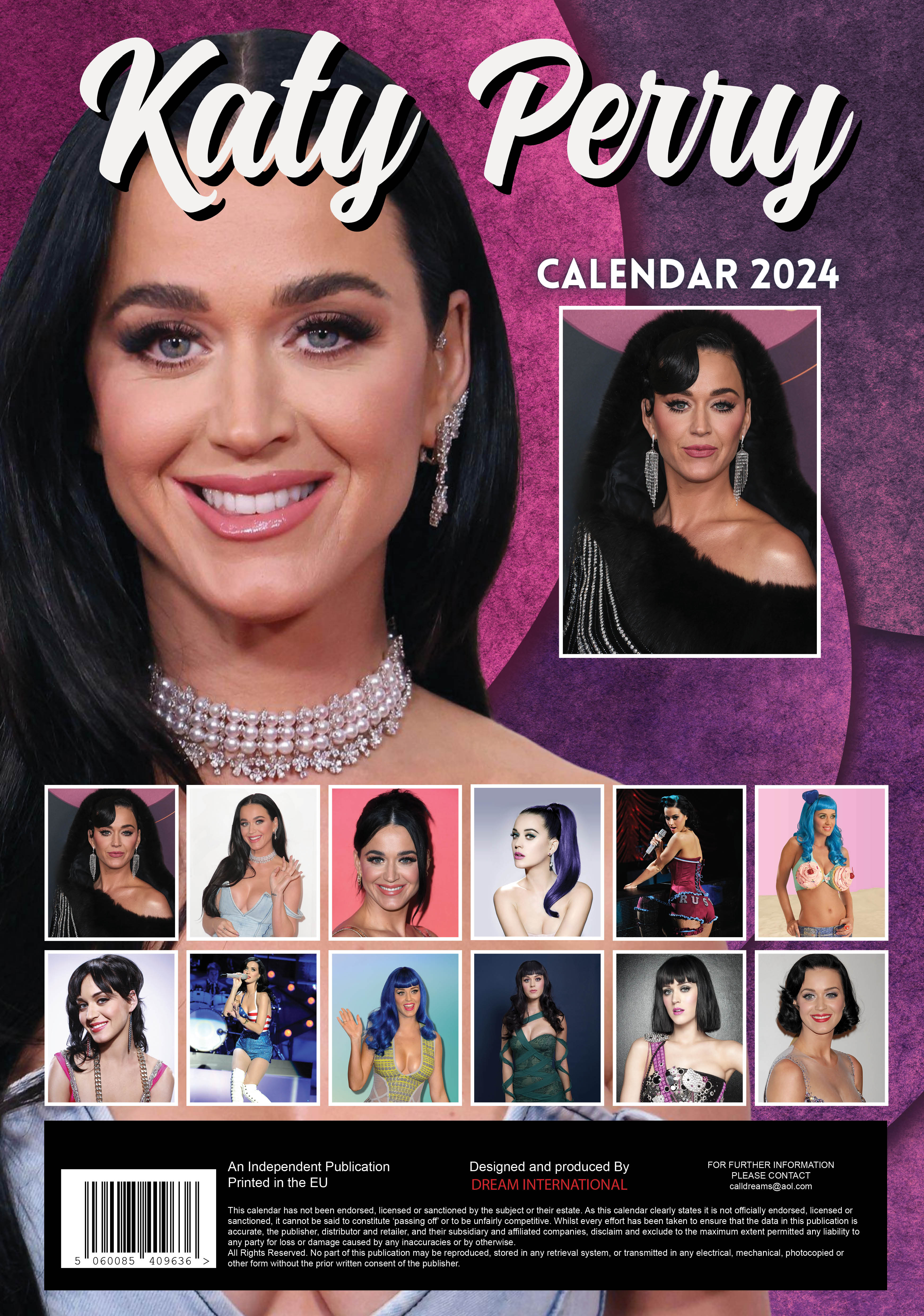 2024 Katy Perry A3 Wall Calendar Music Celebrities Calendars by