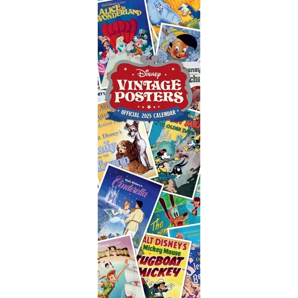 2025 Disney Vintage Posters - Slim Wall Calendar