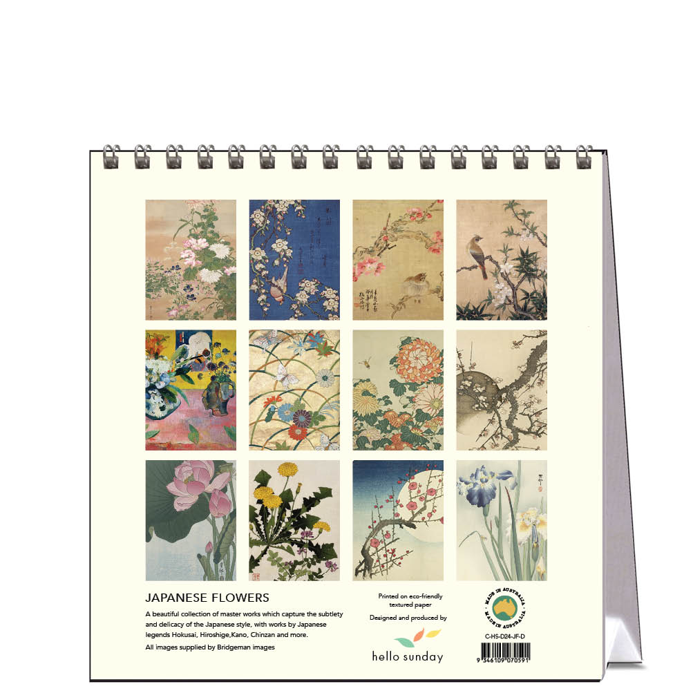 2024 Japanese Flowers - Desk Easel Calendar