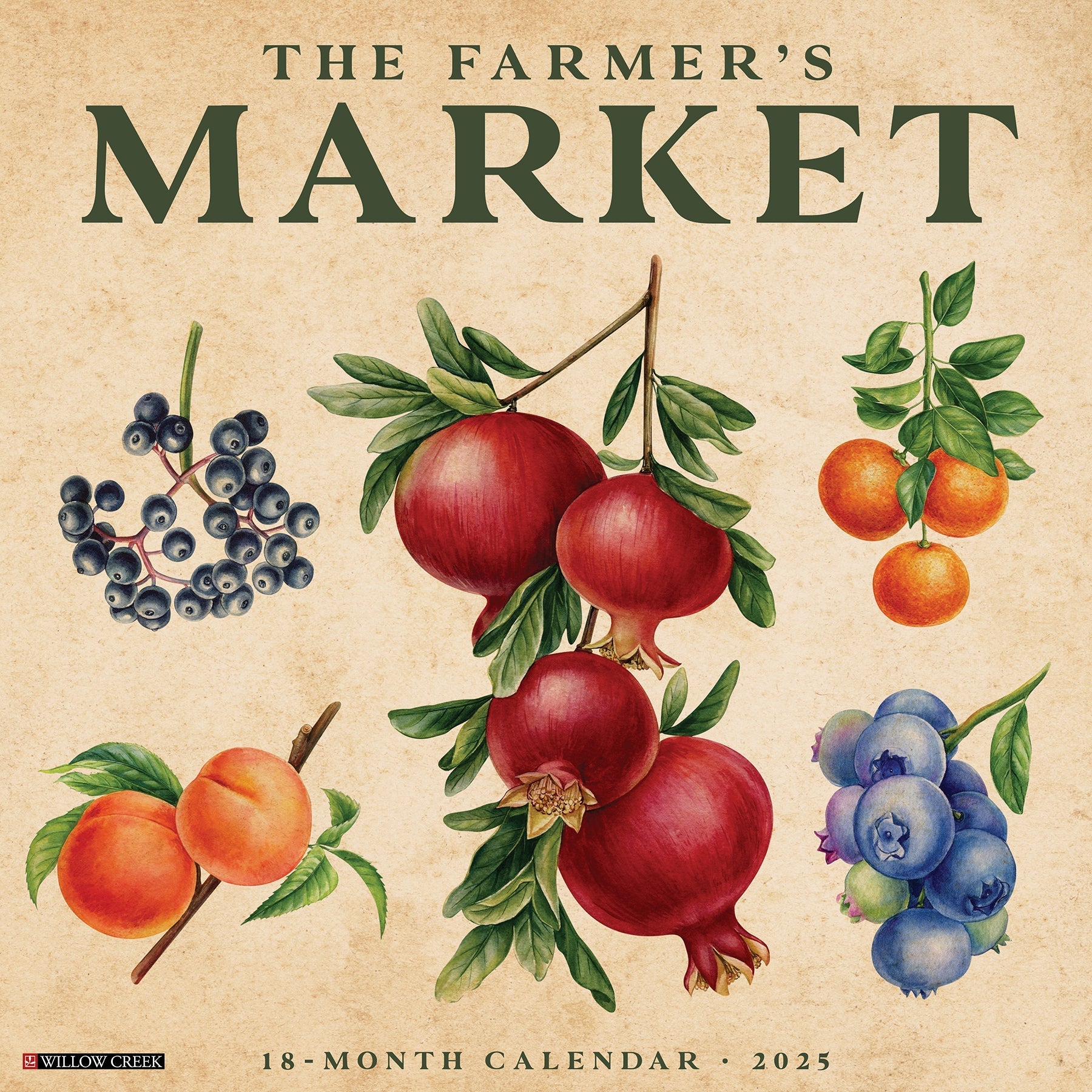 2025 Farmer's Market - Square Wall Calendar (US Only)