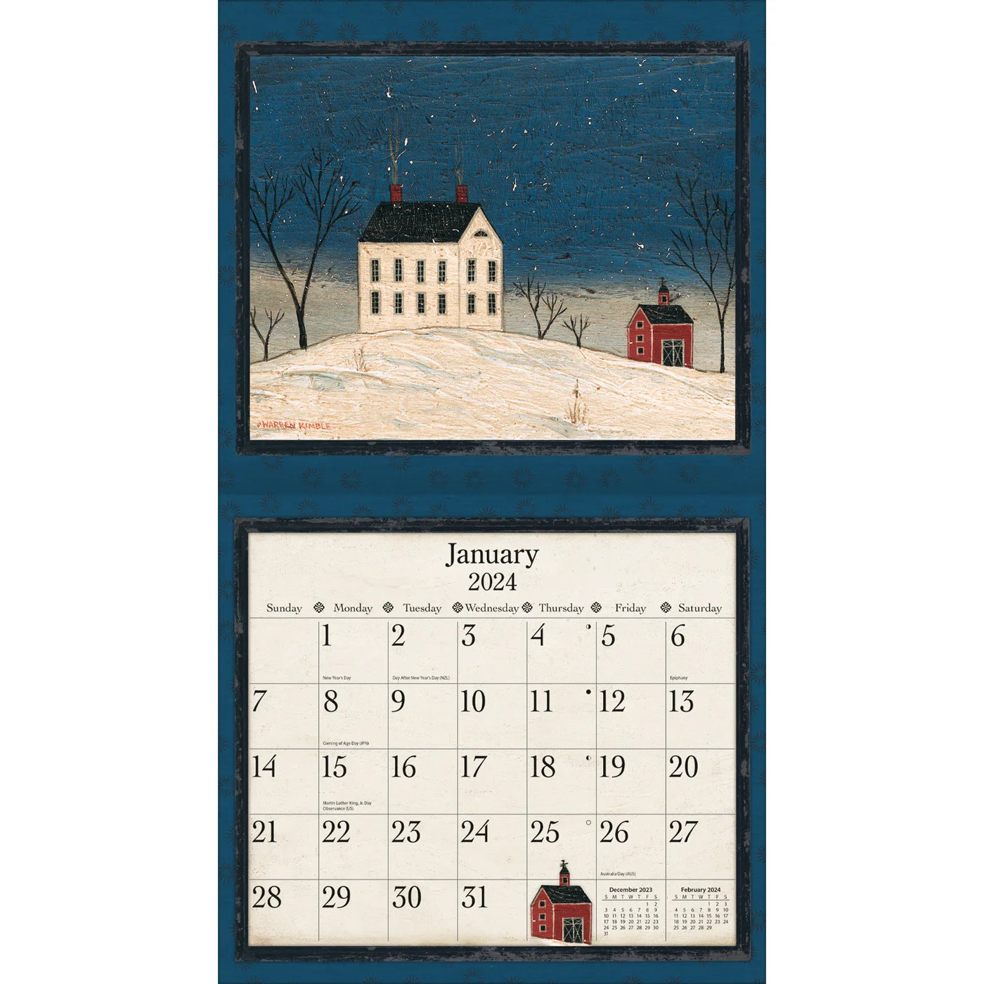 2024 LANG Warren Kimble - Deluxe Wall Calendar