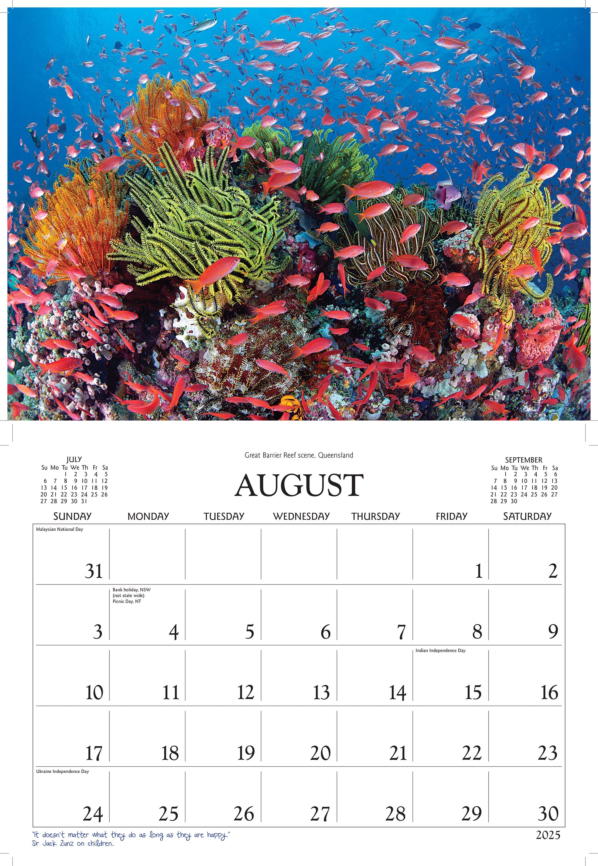 2025 Colours of Australia By David Messent - Horizontal Wall Calendar