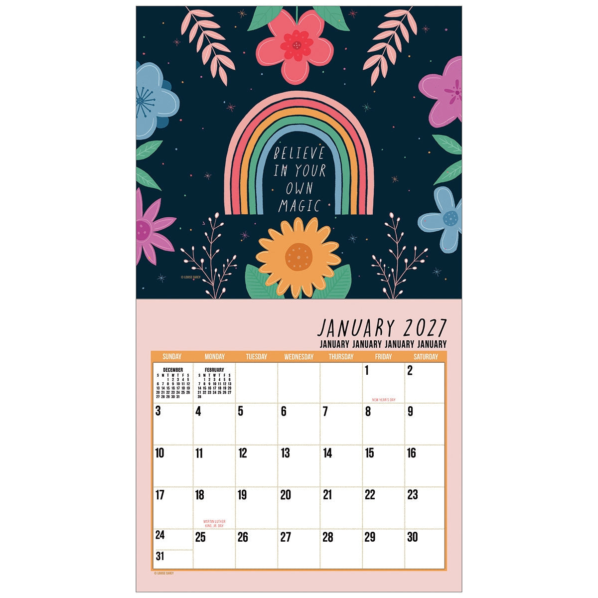 2027 Live Laugh Love - Deluxe Wall Calendar by Cindy Carey