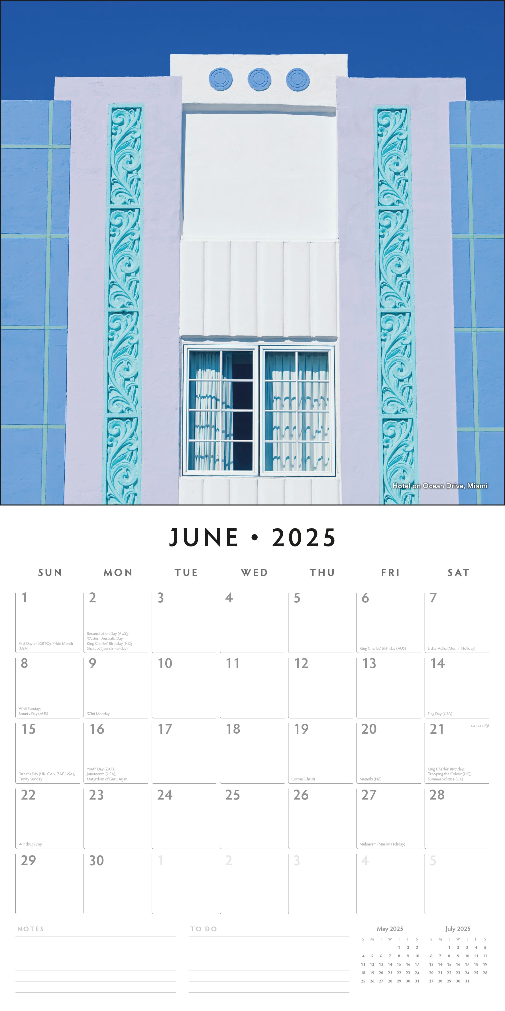 2025 Art Deco - Square Wall Calendar