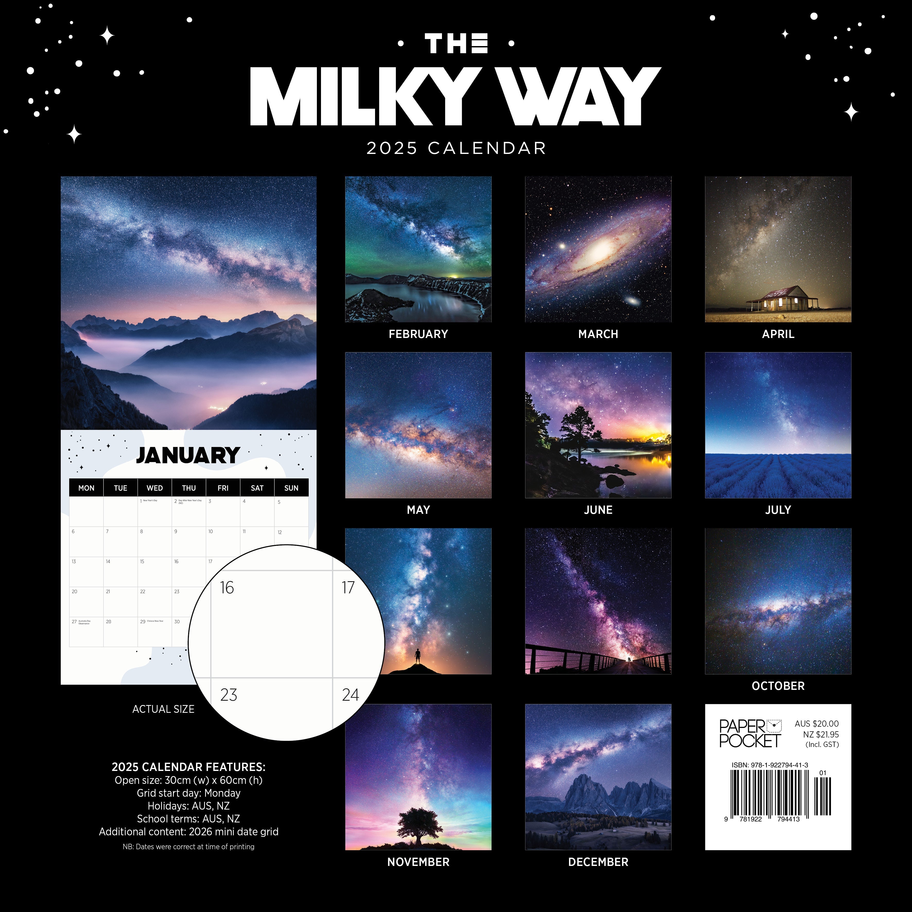 Milky Way Calendar 2025