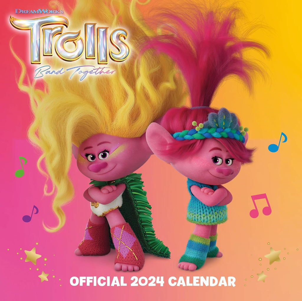 2024 Trolls Band Together Square Wall Calendar