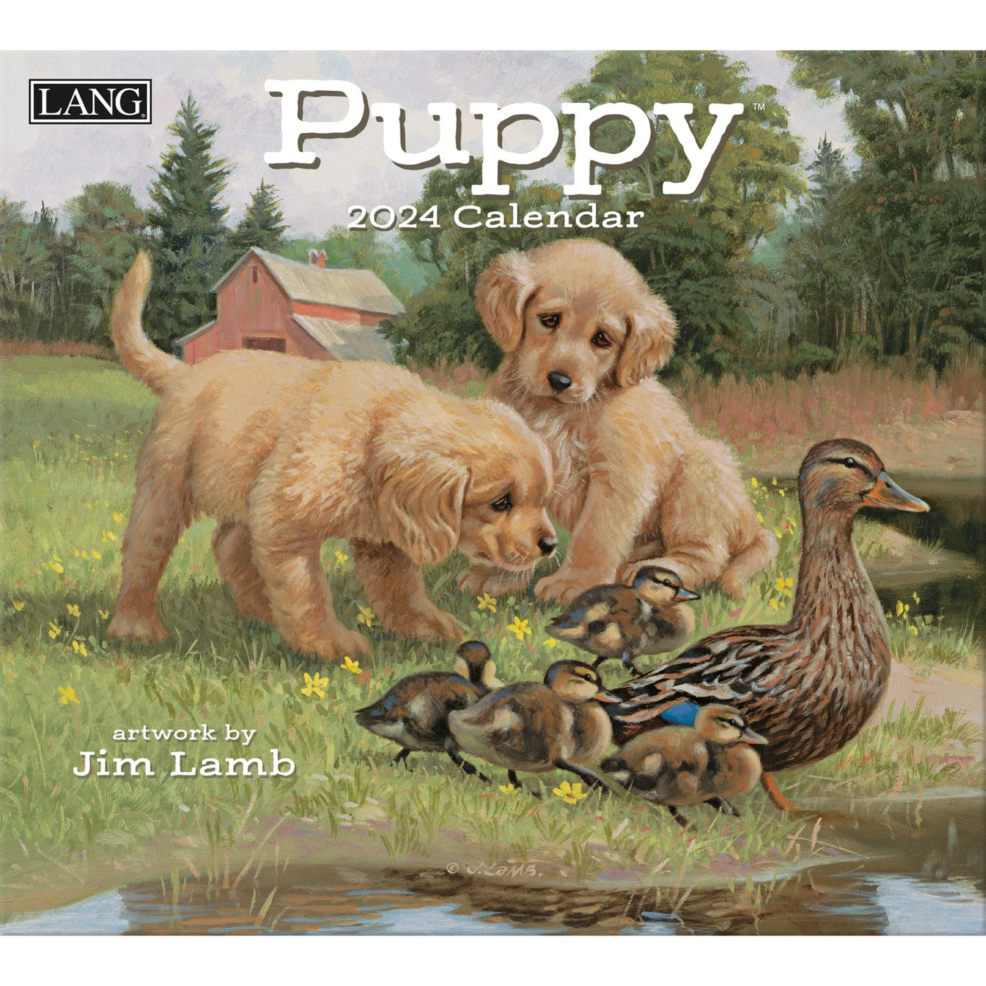 2024 LANG Puppy By Jim Lamb - Deluxe Wall Calendar