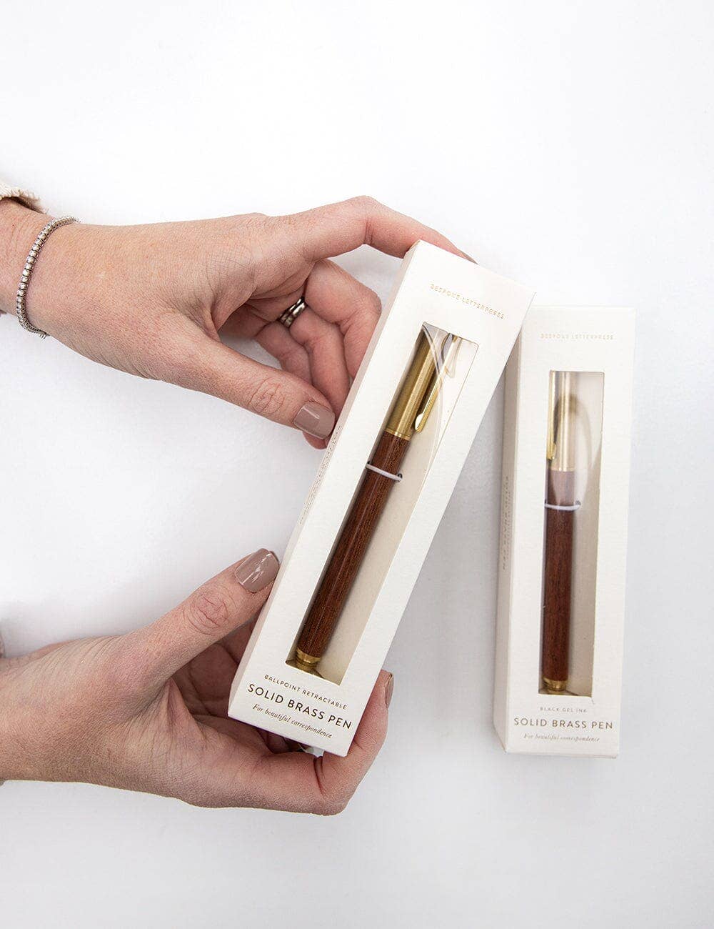 Wood Brass Gel Ink Pen (Boxed)