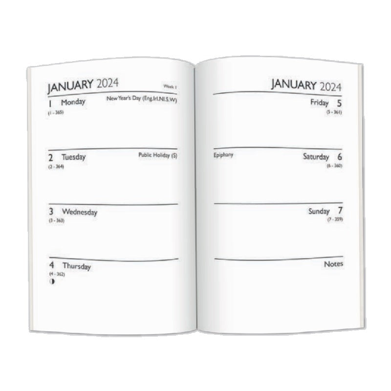2024 Blue Fabric - Weekly Diary/Planner