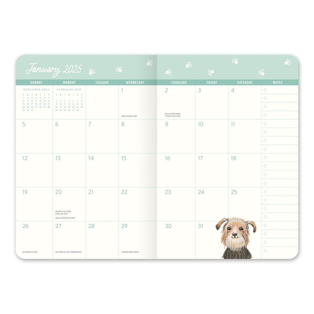 2025 Doggone Cute - Monthly Pocket Diary/Planner