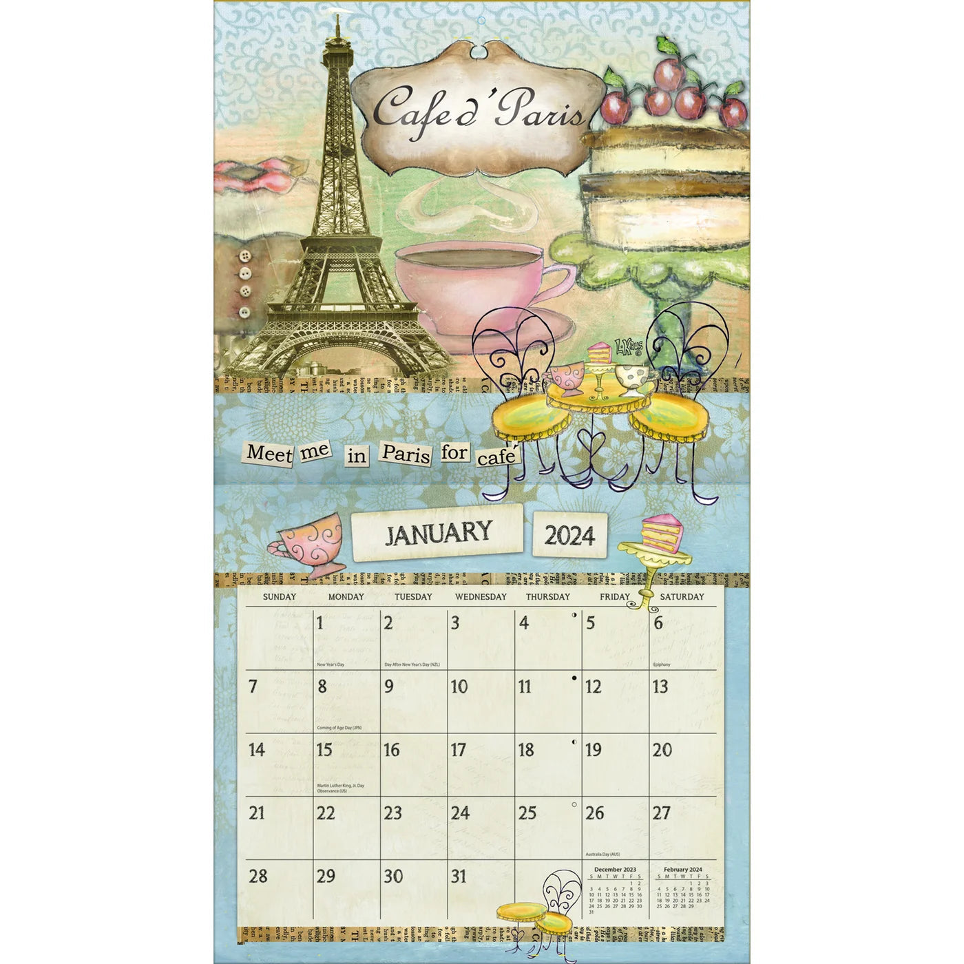 2024 LANG Color My World By Lisa Kaus - Deluxe Wall Calendar