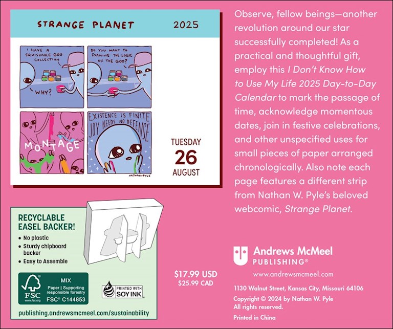 2025 Strange Planet - Daily Boxed Page-A-Day Calendar