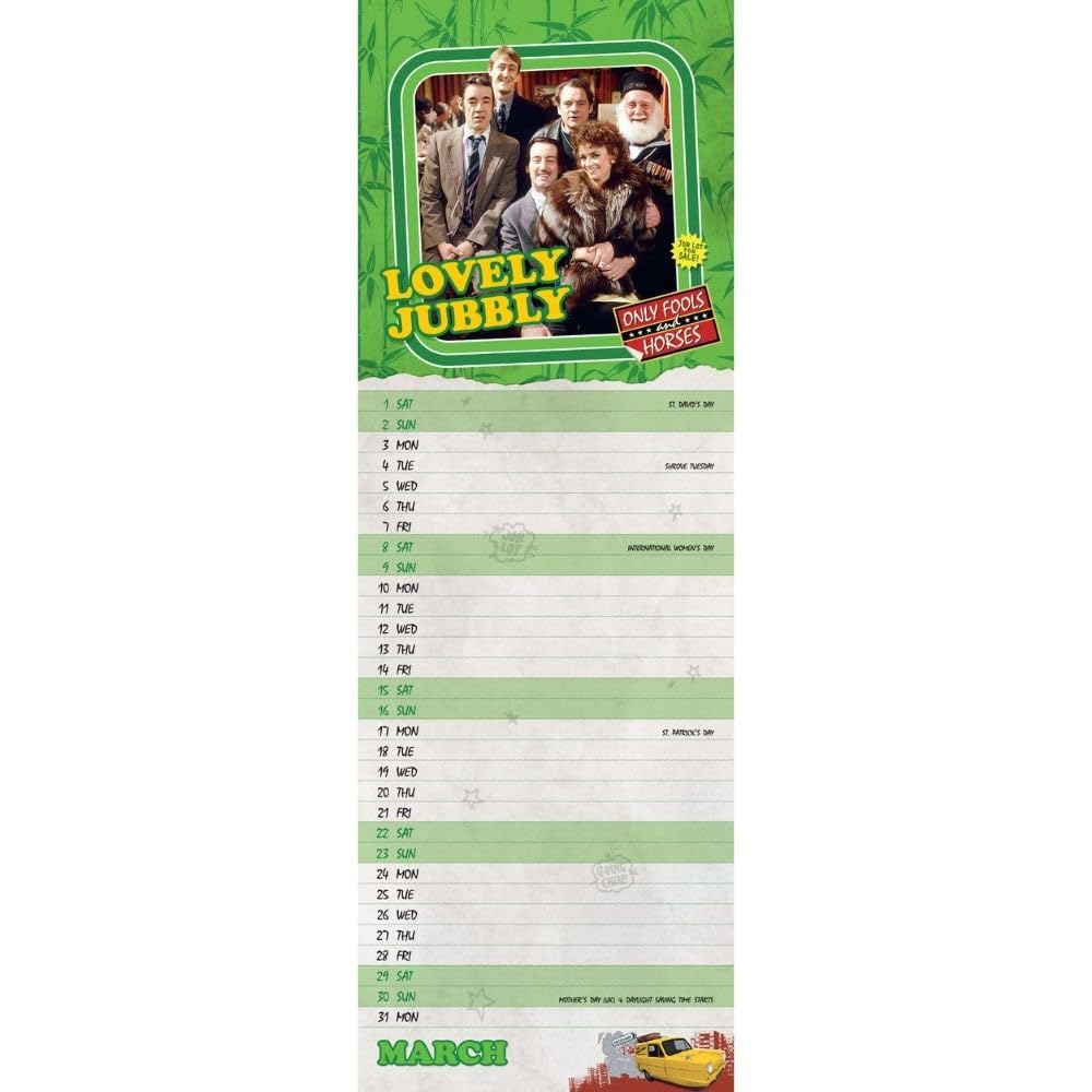 2025 Only Fools And Horses - Slim Wall Calendar