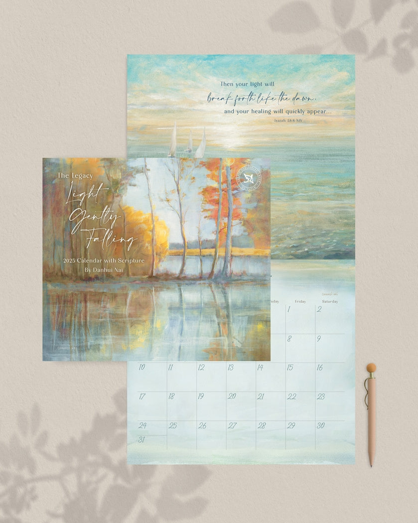 2025 Legacy Light Gently Falling - Scripture - Deluxe Wall Calendar