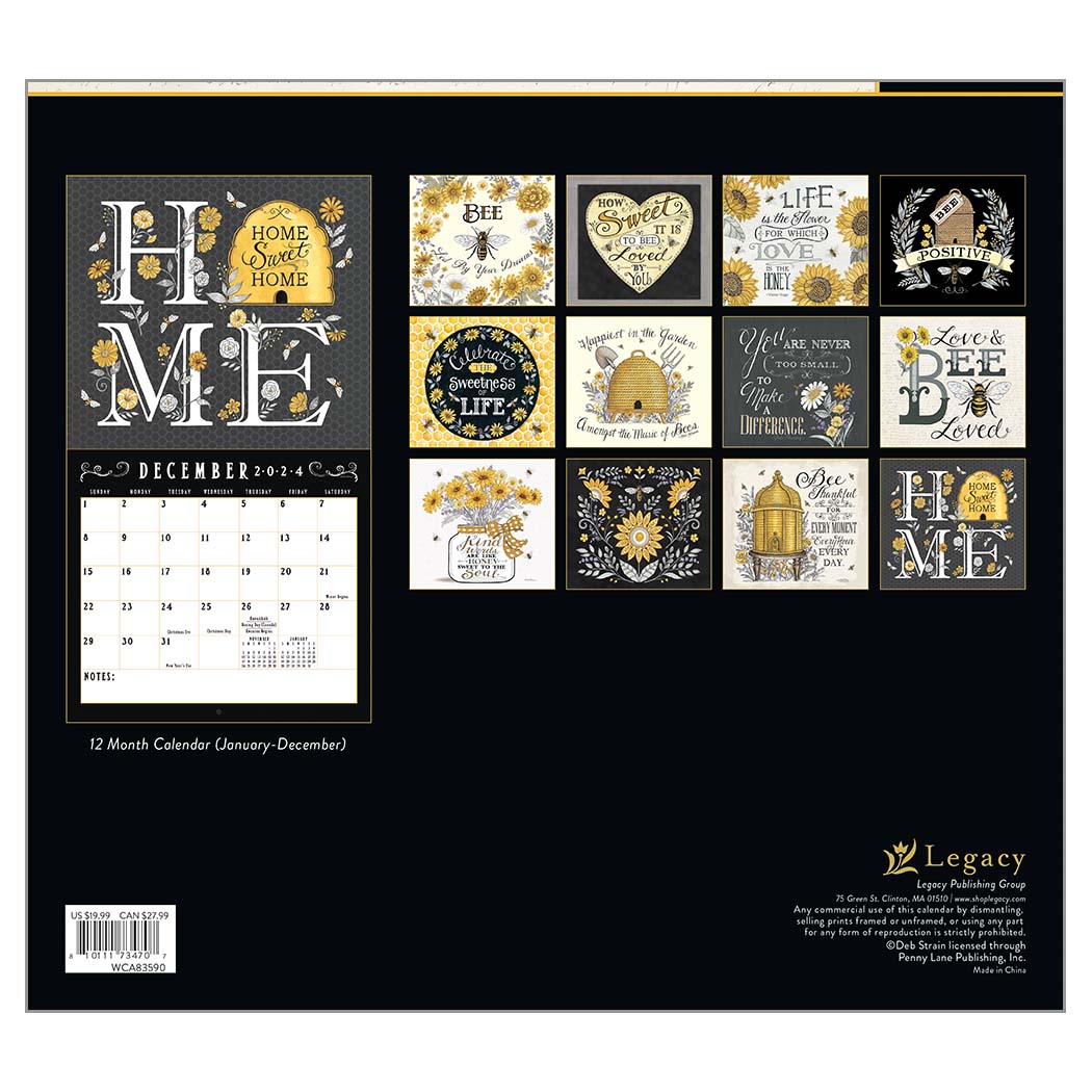 2024 Legacy Bee-U-Tiful Life - Deluxe Wall Calendar