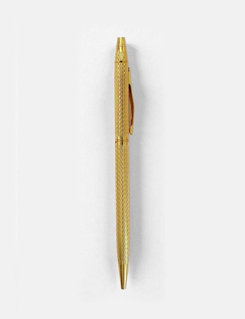 Basket Weave Gold Ballpoint Pen (Boxed)