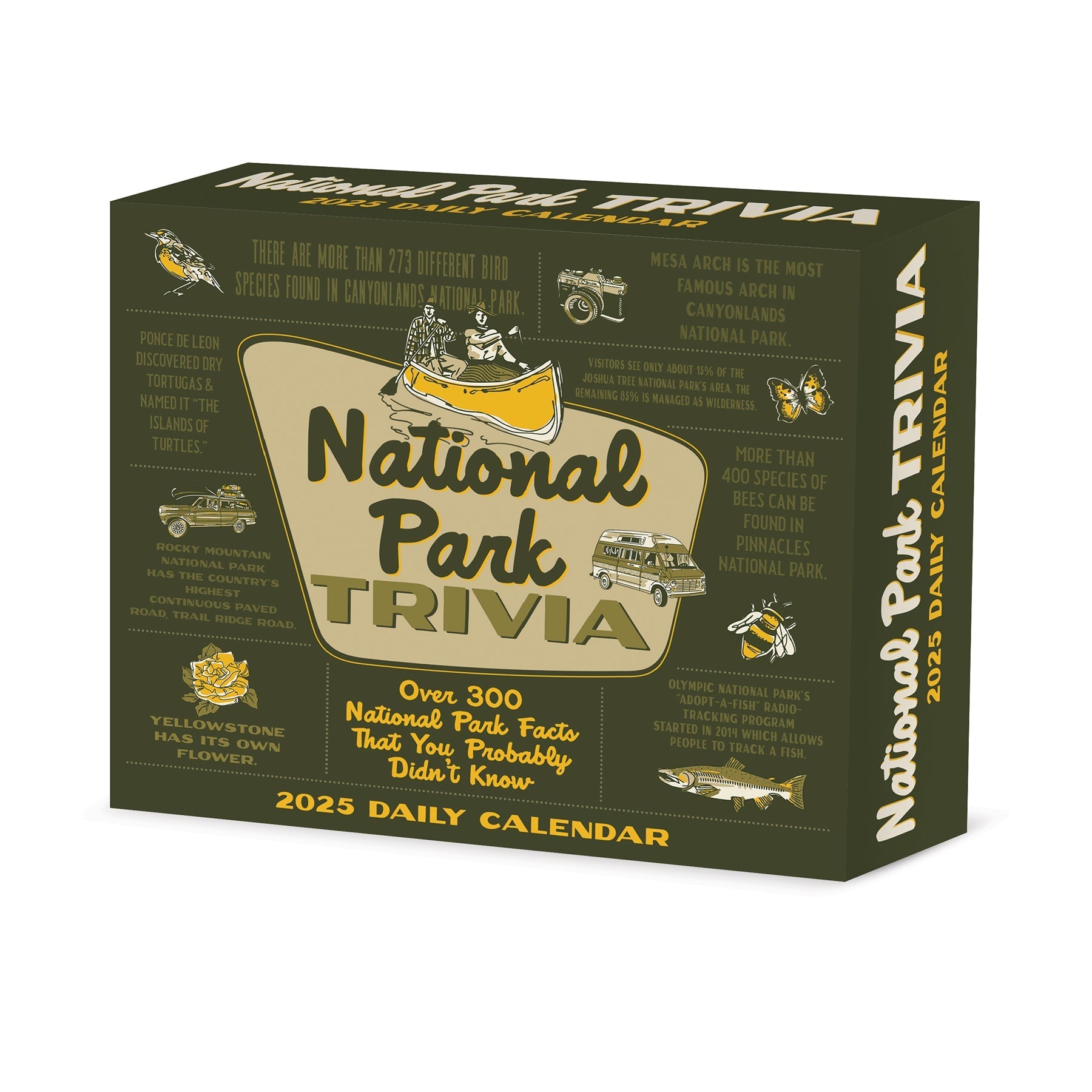 2025 National Park Trivia - Daily Boxed Page-A-Day Calendar (US Only)