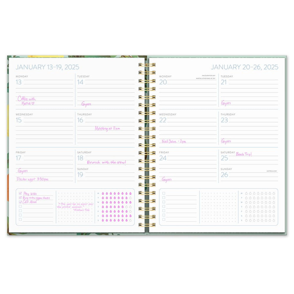 2025 Fruit & Flora - XL Spiral Weekly & Monthly Diary/Planner