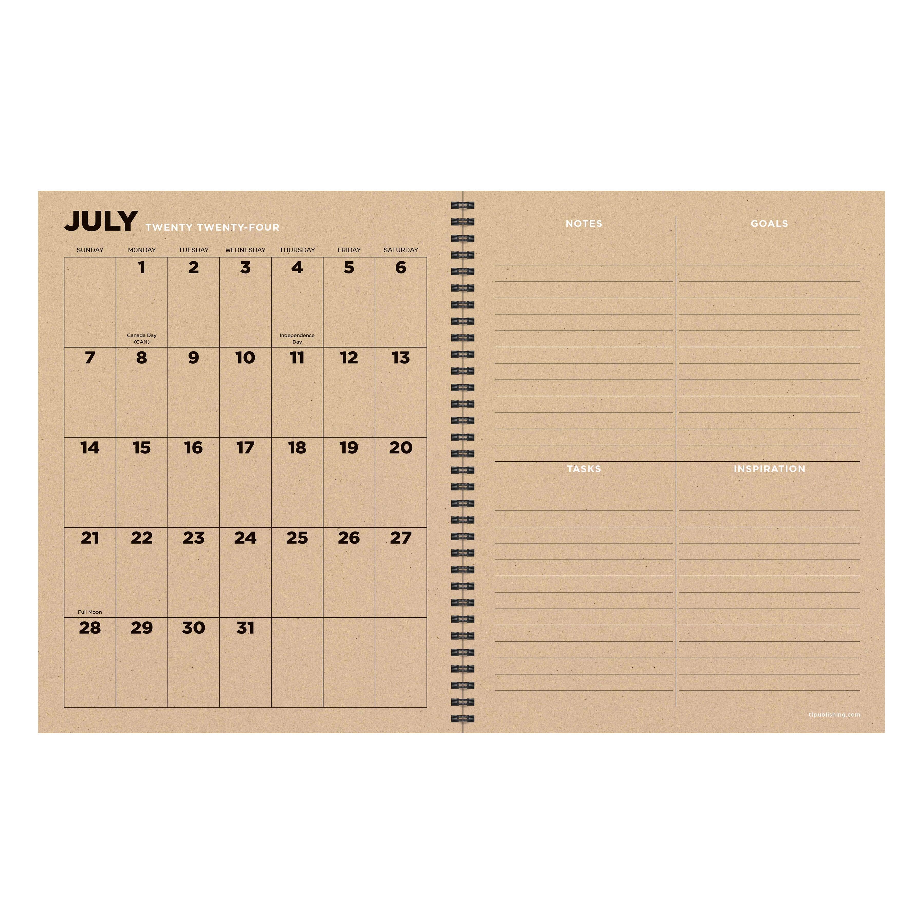 July 2024 - June 2025 Living Leaf - Large Weekly & Monthly Academic Year Diary/Planner  SOLD OUT