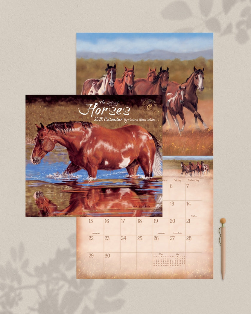 2025 Legacy Horses - Deluxe Wall Calendar