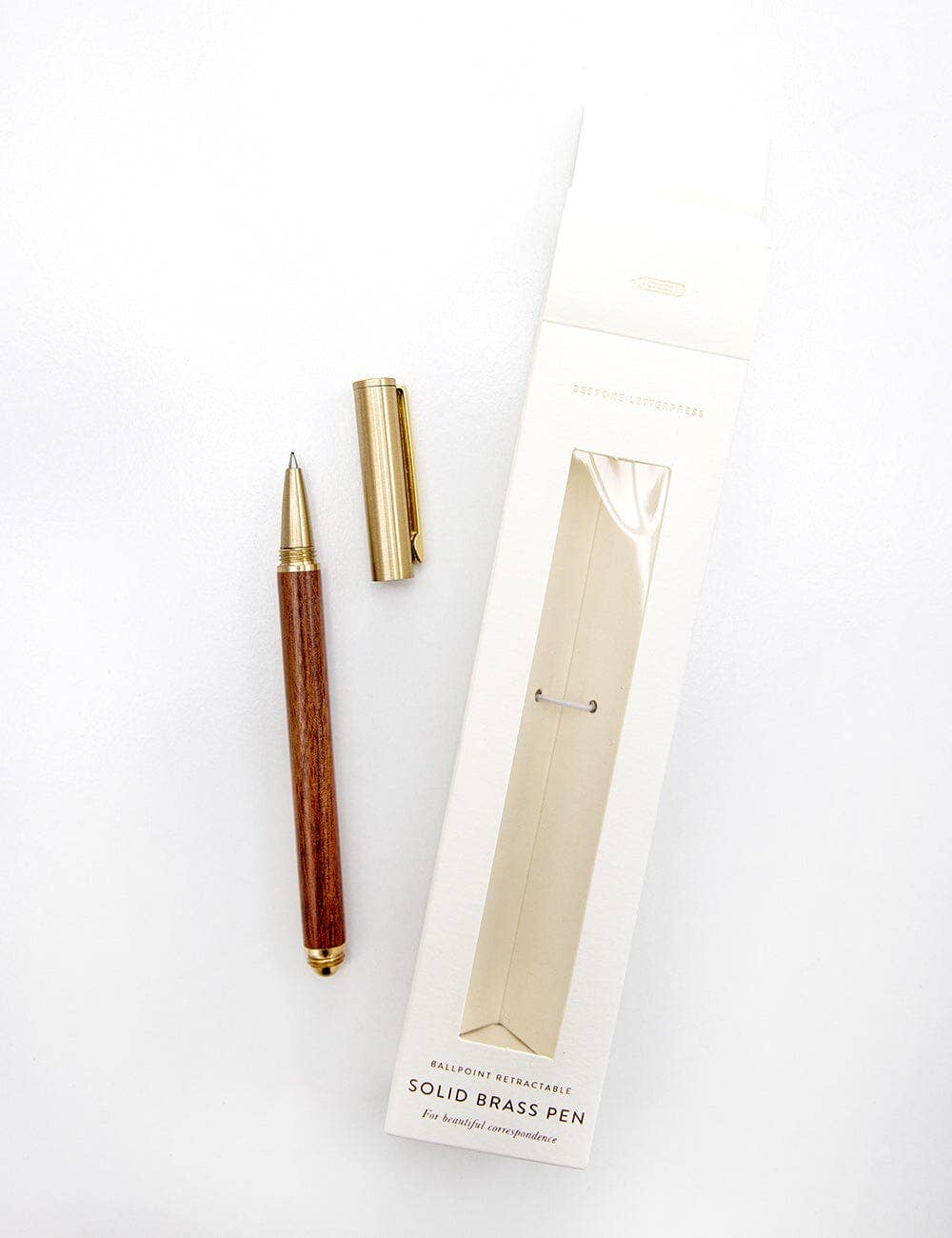 Wood Brass Gel Ink Pen (Boxed)