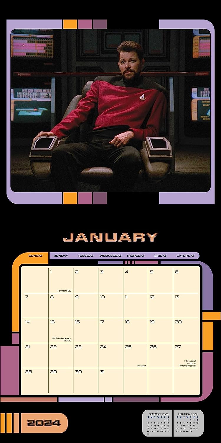 2024 Star Trek The Next Generation Square Wall Calendar