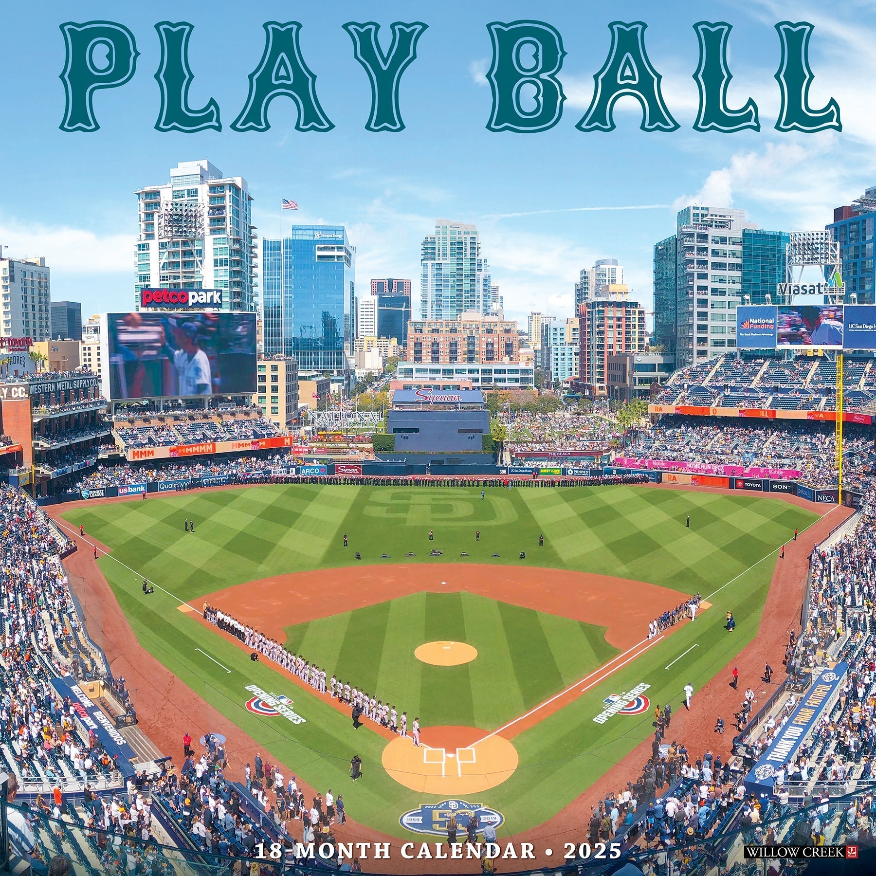 2025 Play Ball - Square Wall Calendar (US Only)