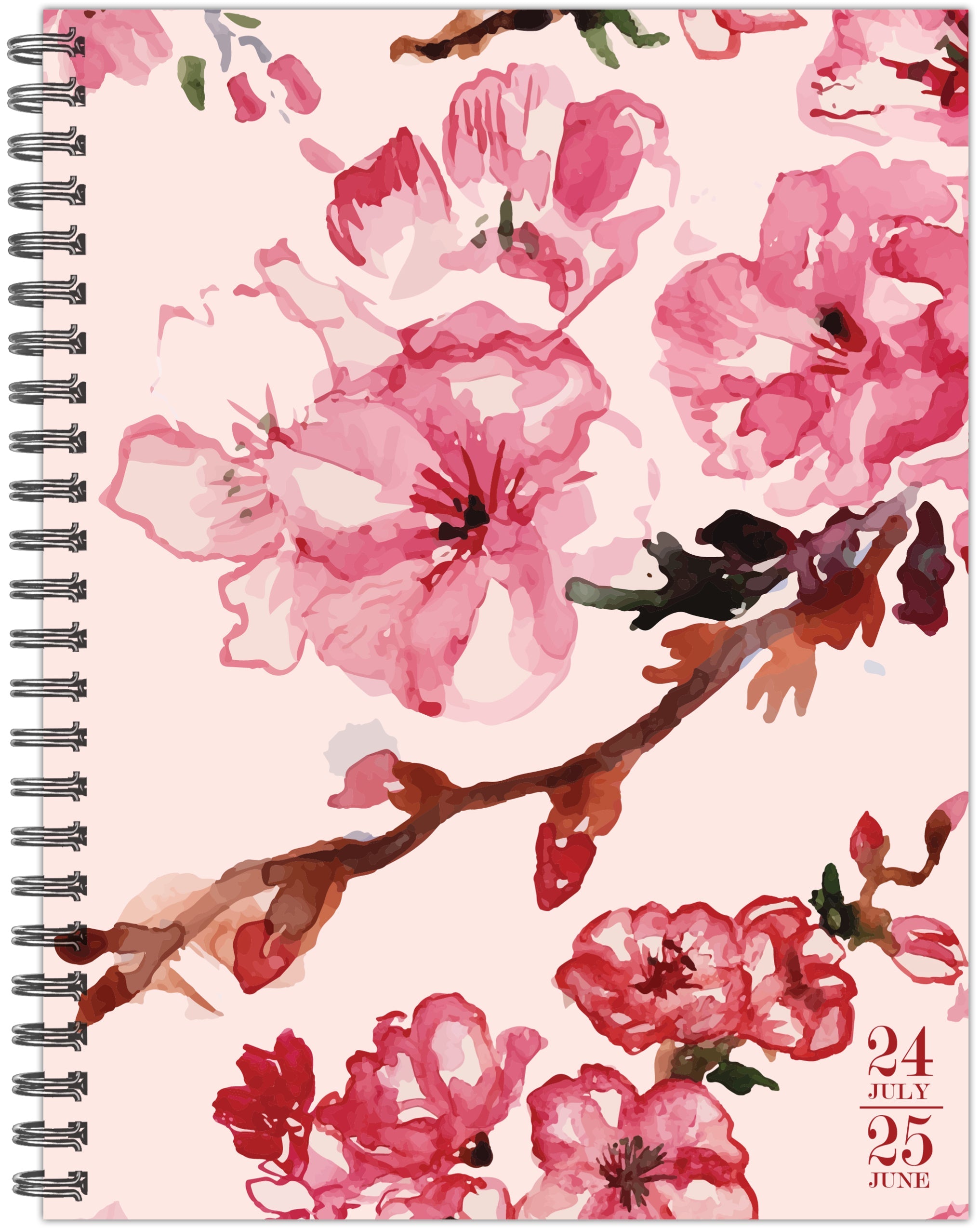 July 2024 - June 2025 Cherry Blossom - Medium Weekly & Monthly Academic Year Diary/Planner