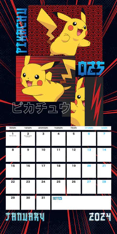 2024 Pokemon - Square Wall Calendar