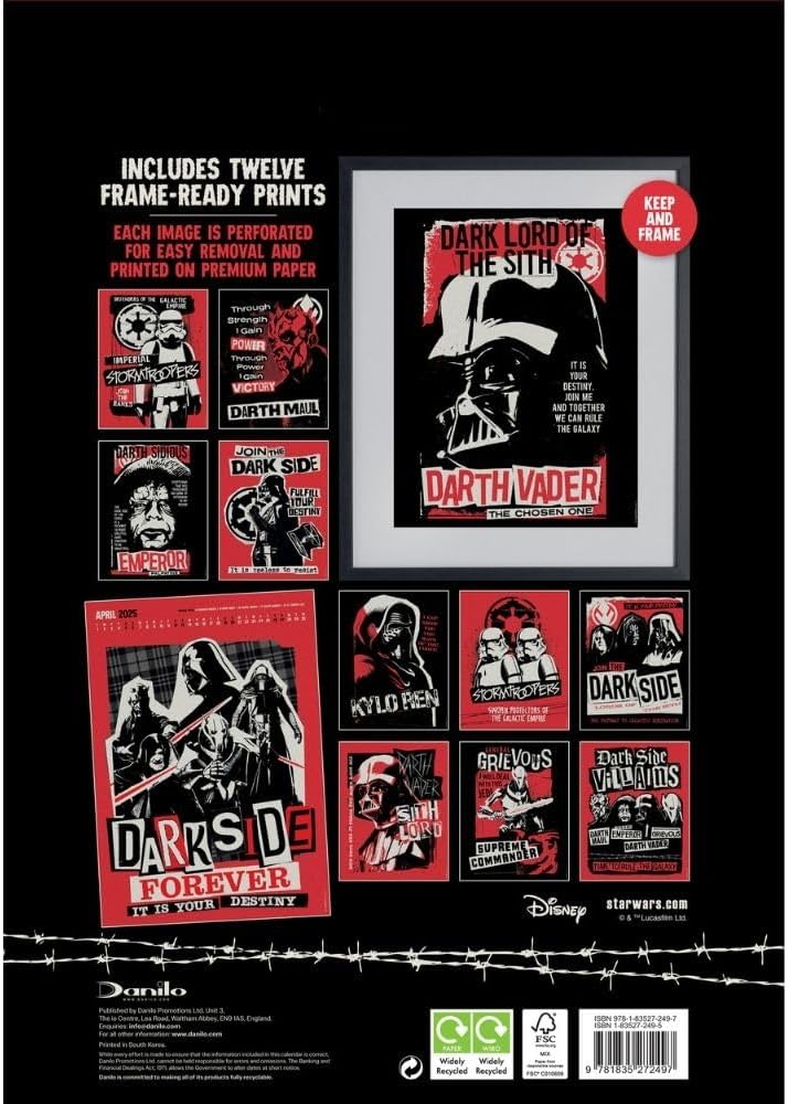 2025 Star Wars Classic - A3 Deluxe Wall Calendar