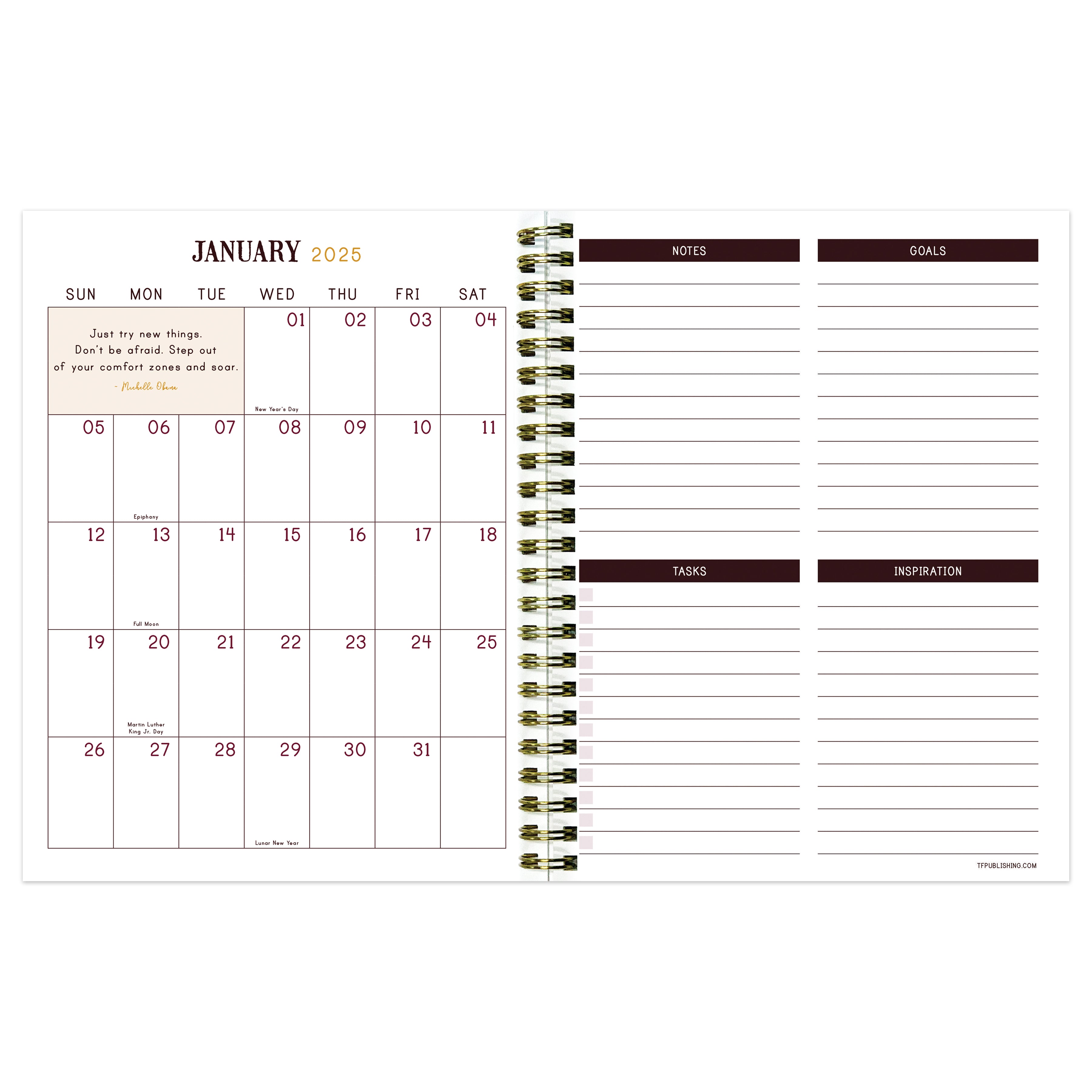 2025 Emerald Edition - Medium Monthly & Weekly Diary/Planner