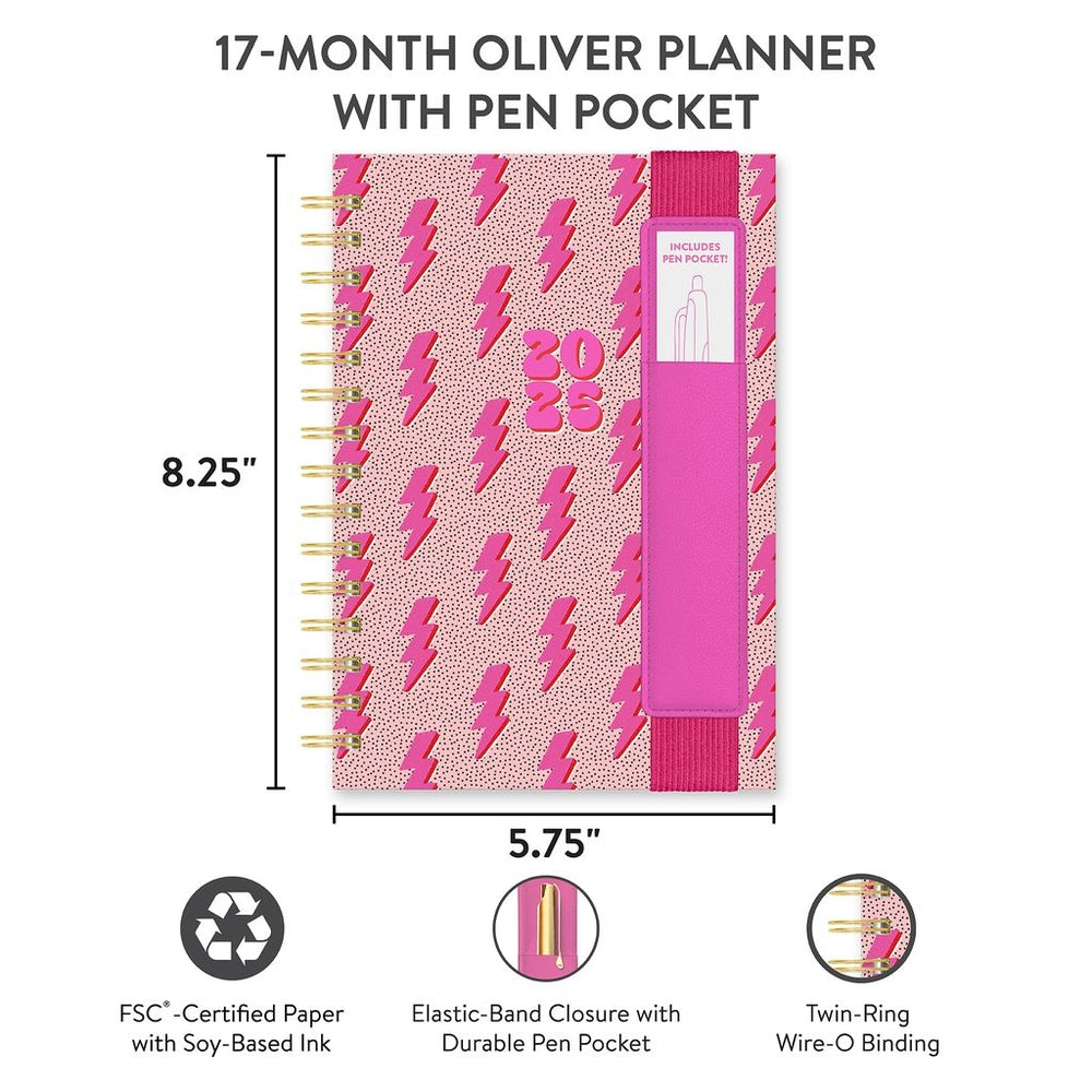 2025 Charged Up Oliver - Weekly & Monthly Diary/Planner